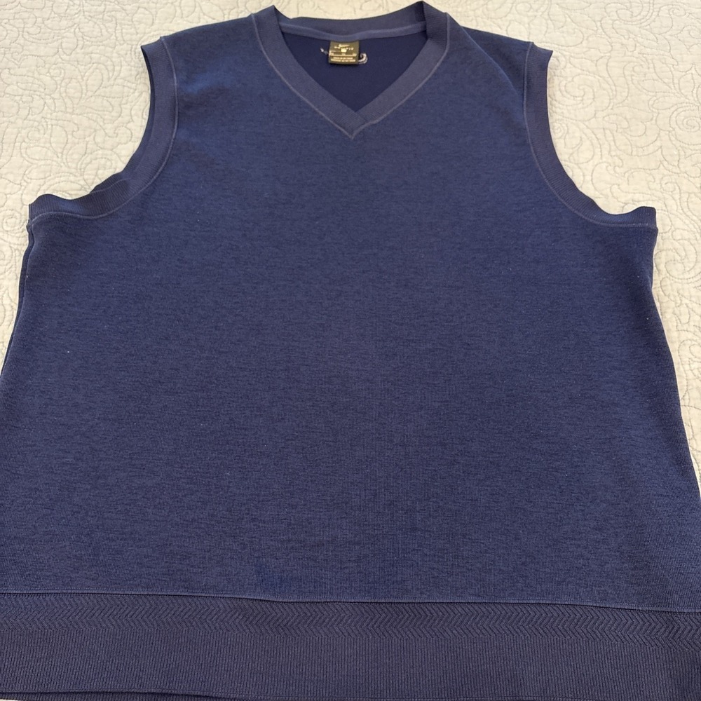 NIKE Men's Size XL Golf Dri-Fit Sweater Vest Blue AV5225-492